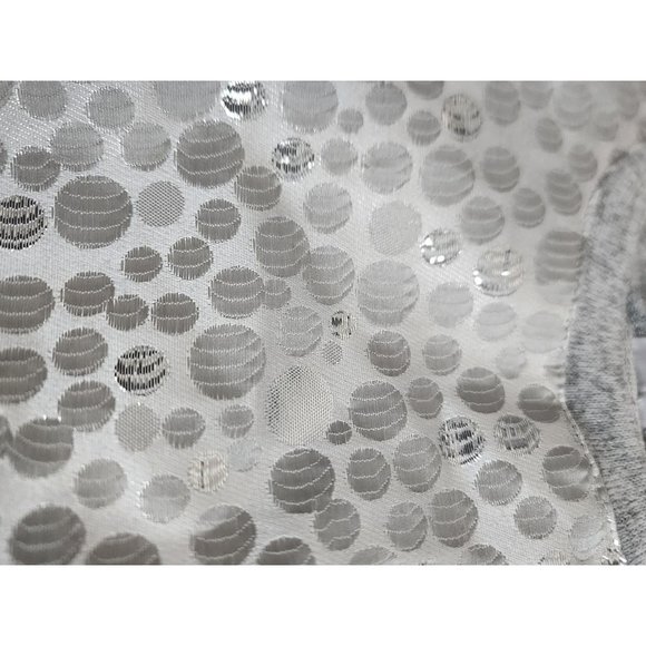 Dollie And Me Girls Gray White Metallic Polka Dot Long Sleeve Knit Dress Size 5 - Picture 9 of 16